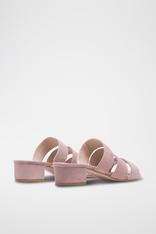 Nubuck Muiltjes met Hak - Nude