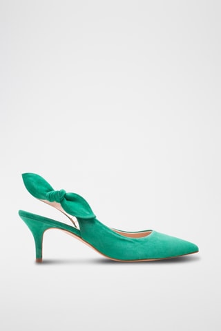 Nubuck Pumps - Donkergroen