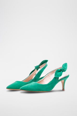 Nubuck Pumps - Donkergroen