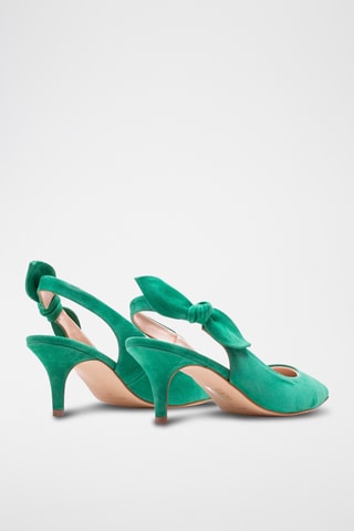 Nubuck Pumps - Donkergroen