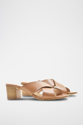 Nappaleren Muiltjes met Hak - Bruin