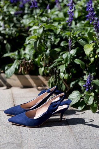 Nubuck Pumps - Marineblauw