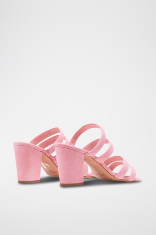 Nubuck Muiltjes met Hak - Lichtgroen