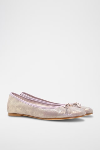 Leren Ballerina’s Bimba - Beige