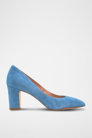 Nubuck Pumps met Hak Dune - Blauw