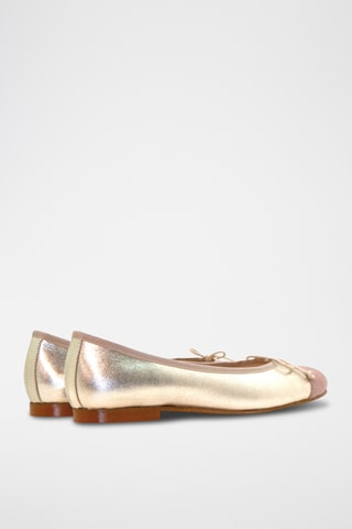 Nubuck Ballerina's - Zilverkleurig