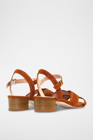 Nubuck Sandalen met Hak Ava - Bruin