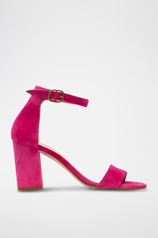 Nubuck Sandalen met Hak Enya - Roze