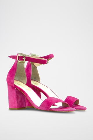 Nubuck Sandalen met Hak Enya - Roze