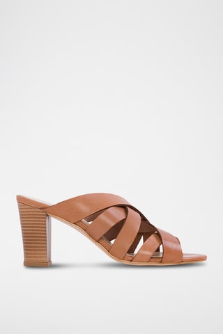 Nappaleren Muiltjes met Hak Aryana - Bruin