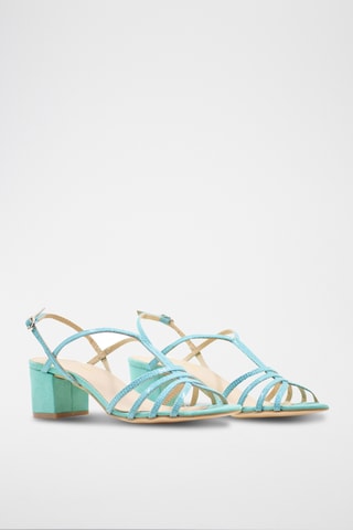 Leren Sandalen met Hak Antonella - Blauw