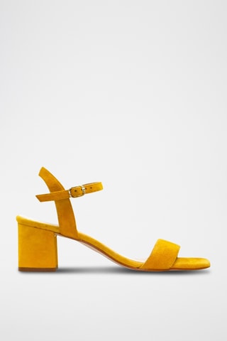 Nubuck Sandalen met Hak Elba - Oranje