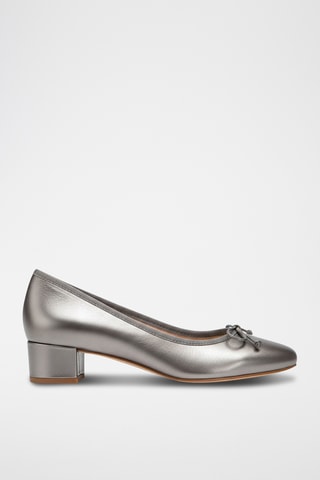 Leren Pumps met Hak Bliss - Grijs