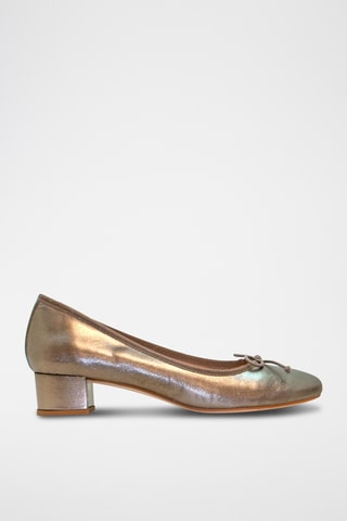 Leren Pumps met Hak Bliss - Grijs