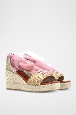 Leren Sandalen met Sleehak Vega - Multicolor