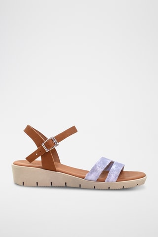 Nappaleren Sandalen met Sleehak Geno - Grijs