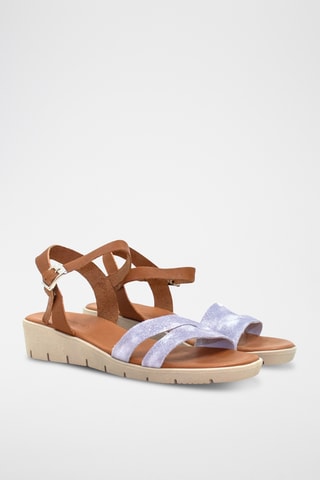 Nappaleren Sandalen met Sleehak Geno - Grijs