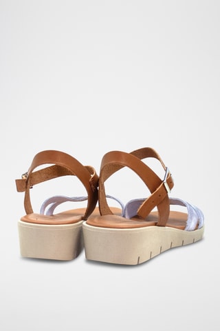 Nappaleren Sandalen met Sleehak Geno - Grijs