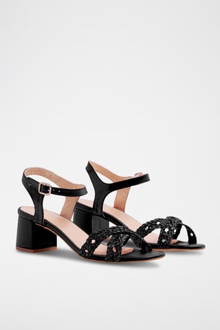 Leren Sandalen met Hak - Zwart