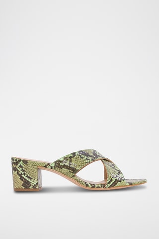 Nappaleren Muiltjes met Hak Niza - Groen