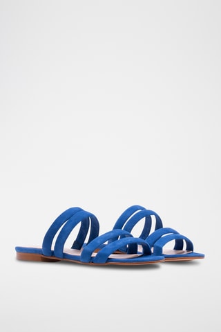 Nubuck Muiltjes - Blauw