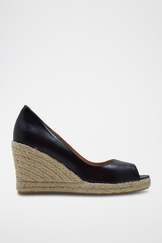 Nappaleren Sandalen met Sleehak - Zwart