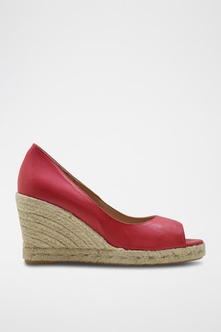 Nappaleren Sandalen met Sleehak - Rood