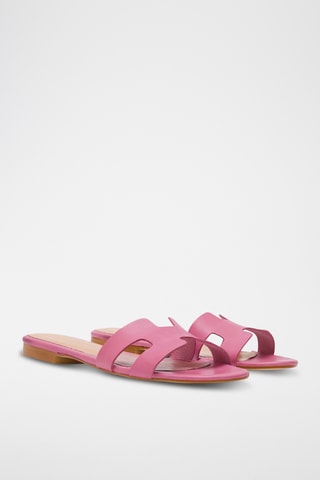 Leren Muiltjes Annetta - Roze