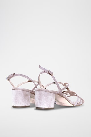 Nubuck Sandalen met Hak Antonella - Beige