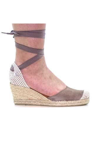 Nubuck Sandalen met Sleehak Martina - Taupe