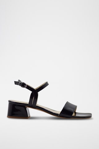 Lakleren Sandalen met Hak Bianca - Zwart