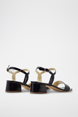 Lakleren Sandalen met Hak Bianca - Zwart