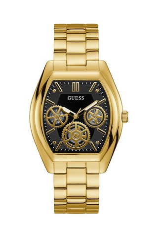 Stalen Quartz Horloge Stature 
Goudkleurig en Zwart