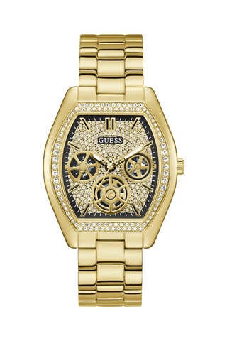 Stalen Quartz Horloge Goudkleurig