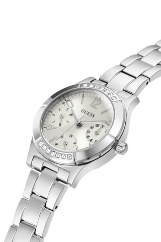 Stalen Quartz Horloge - Zilverkleurig en Wit