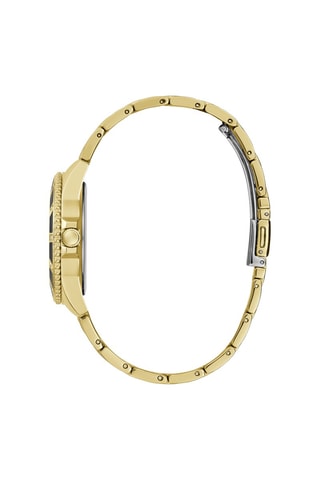 Stalen Quartz Horloge Goudkleurig en Zwart