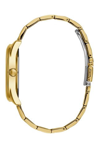 Stalen Quartz Horloge  Goudkleurig