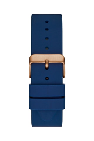 Siliconen Quartz Horloge - Stopwatch - Roségoudkleurig en Blauw