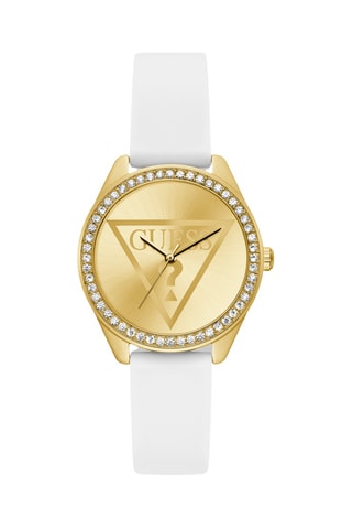 Silicone Quartz Horloge - Wit en goudkleurig