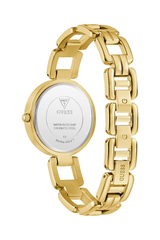 Stalen Quartz Horloge - Goudkleurig en Groen