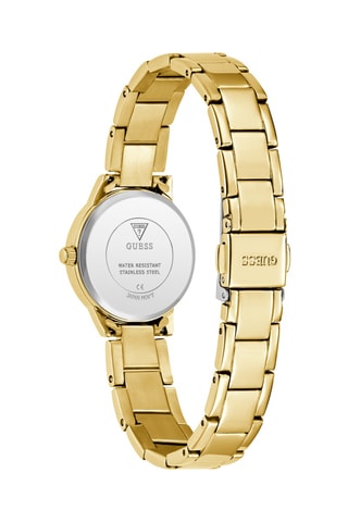 Stalen Quartz Horloge - Goudkleurig en wit