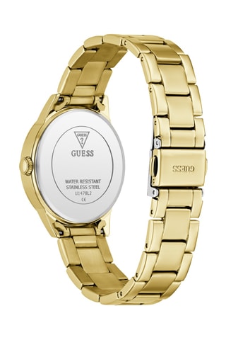 Stalen Quartz Horloge - Goudkleurig en Groen