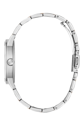 Montre à quartz en acier - Argenté et doré rose