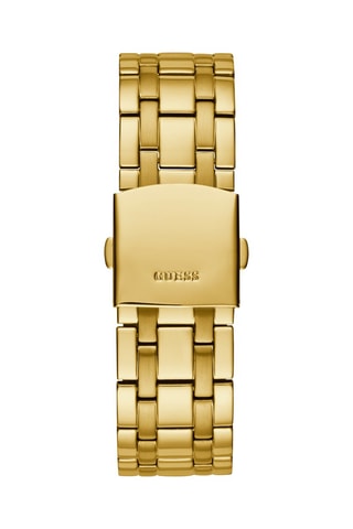 Stalen Quartz Horloge Stopwatch en Snelheidsmeter - Goudkleurig en Zwart