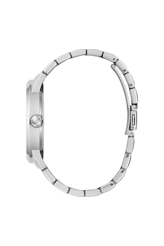 Stalen Quartz Horloge - Zilverkleurig en Blauw