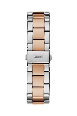 Stalen Quartz Horloge - Zilverkleurig en Roségoudkleurig