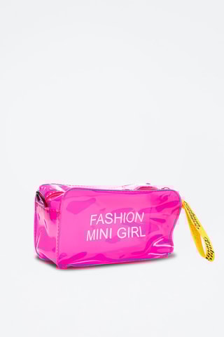 Trousse - Noir, rose et jaune