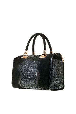 Sac à main en nubuck  Firenze Artegiani - Noir, rose et doré