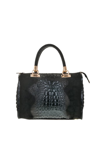 Sac à main en nubuck  Firenze Artegiani - Noir, rose et doré