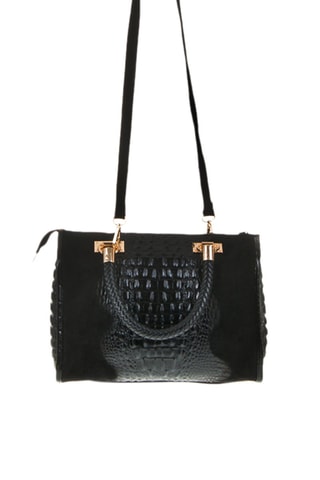 Sac à main en nubuck  Firenze Artegiani - Noir, rose et doré